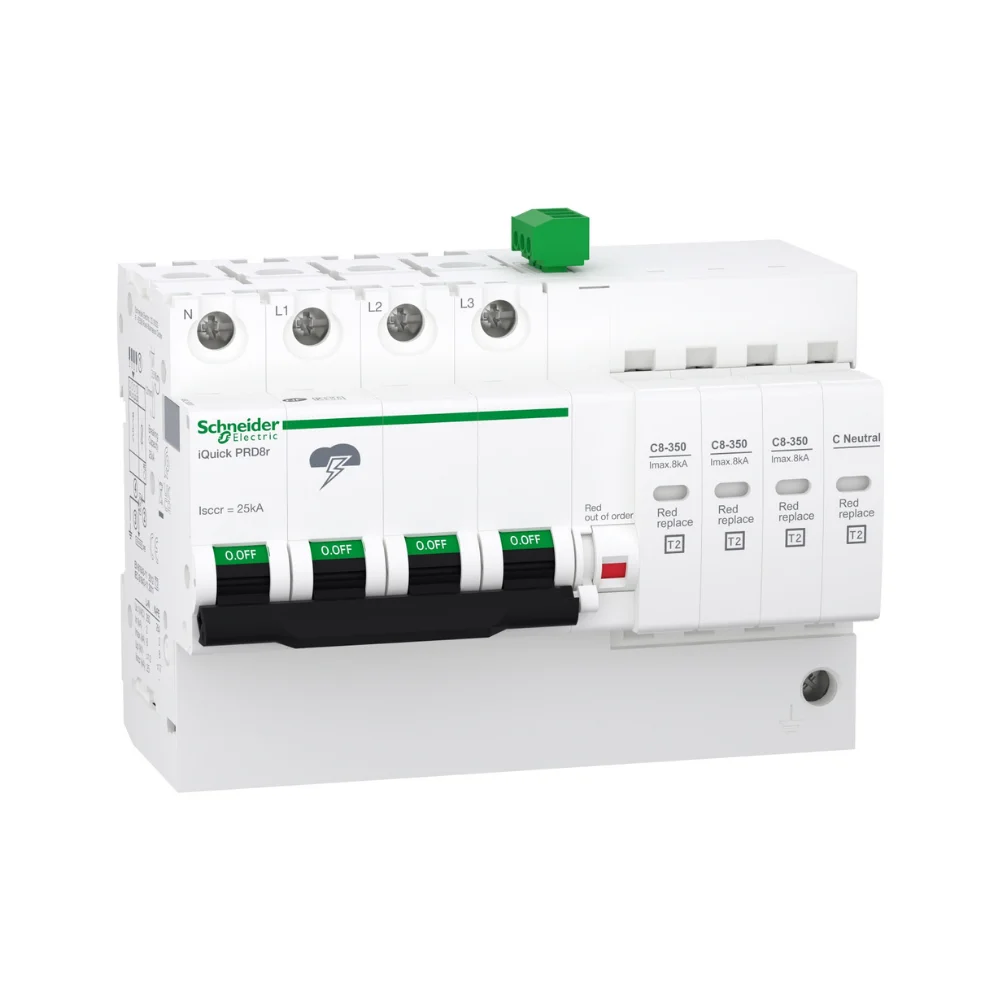 Schneider Electric Acti 9 Surge Protection Device With Inbuilt MCB 3 PoleN A9L16300