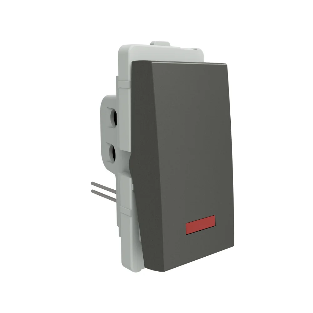 Schneider Electric Livia Switch 16 A Pebble Grey 2 Module 1 Way With Indicator P1181PGN