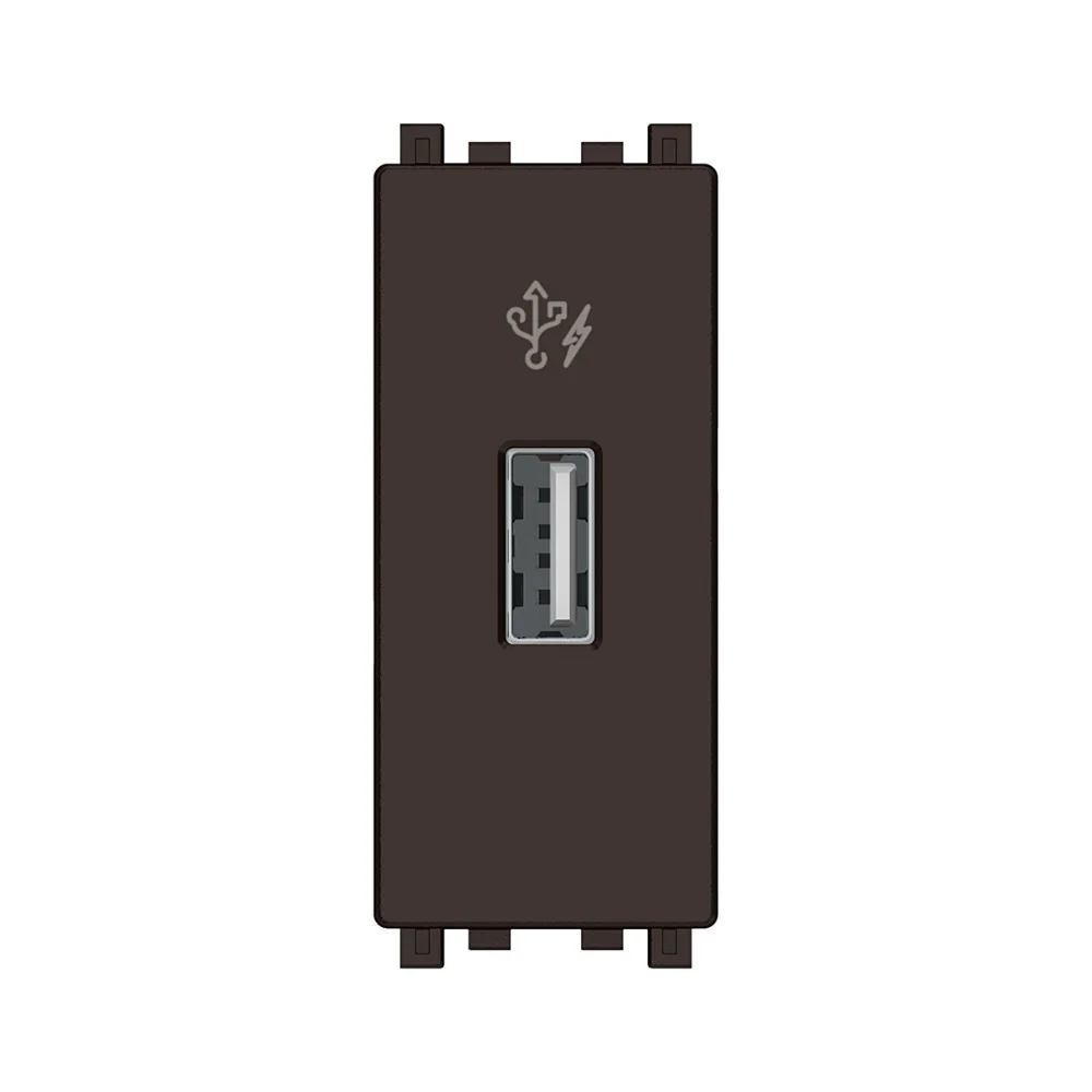 Schneider Electric Zencelo Dark Grey USB Charger Socket 21 A 1 Module IN8431USBBZ