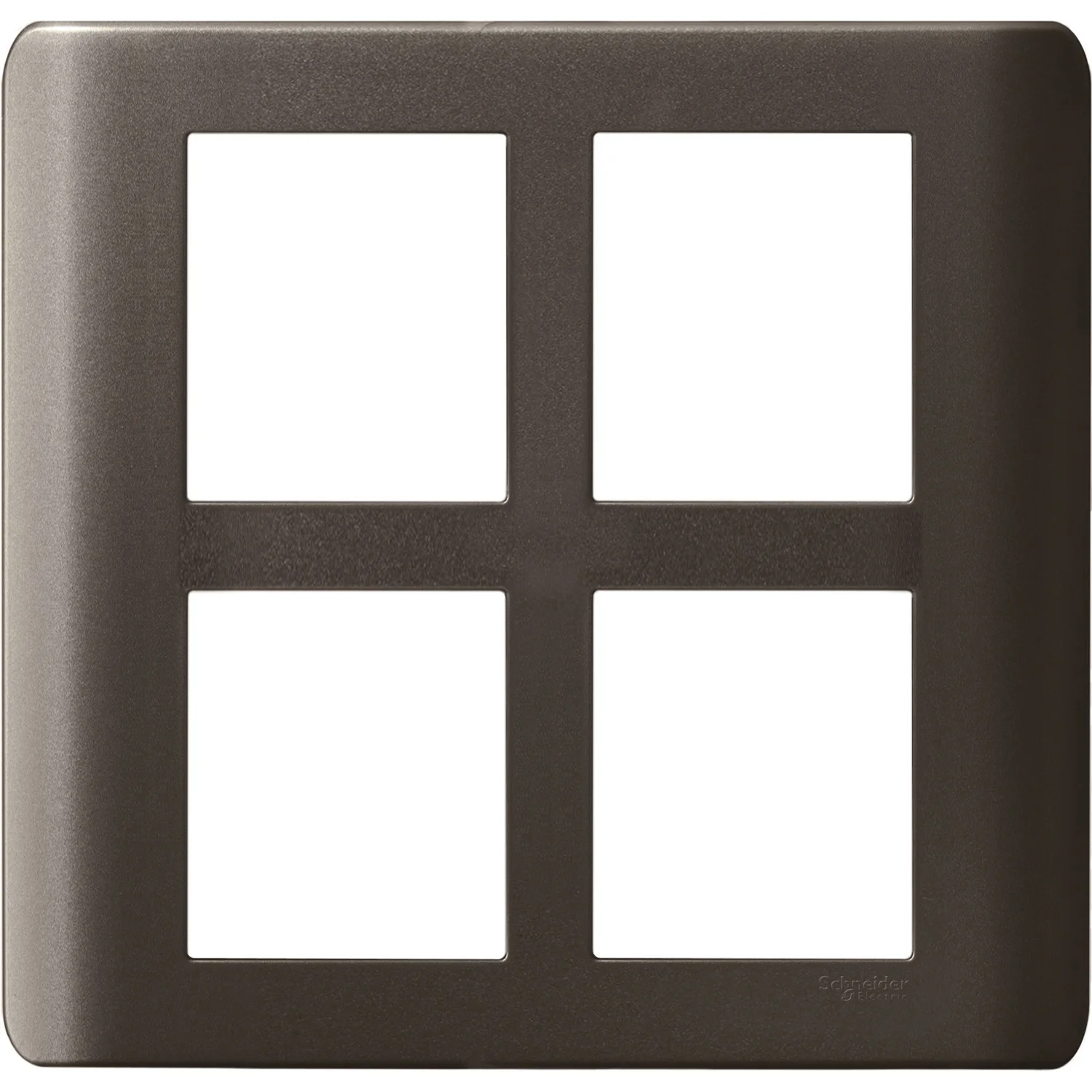 Schneider Electric ZENcelo 8 Module Vertical Dark Grey Cover Plate IN8408SC(BZ)