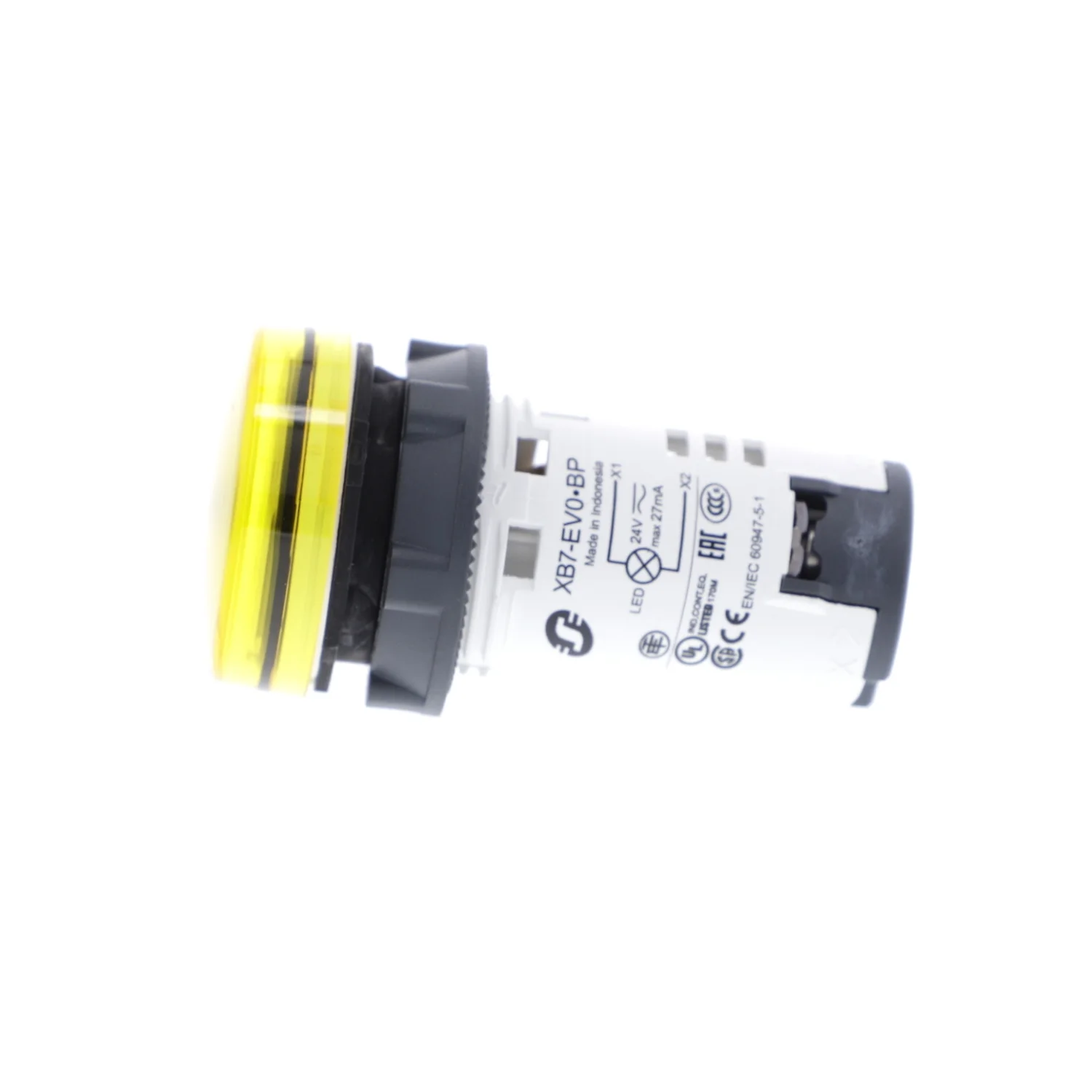 Schneider Electric Harmony XB7 Pilot Light Yellow 24 V Direct Integral LED XB7EV05BPN