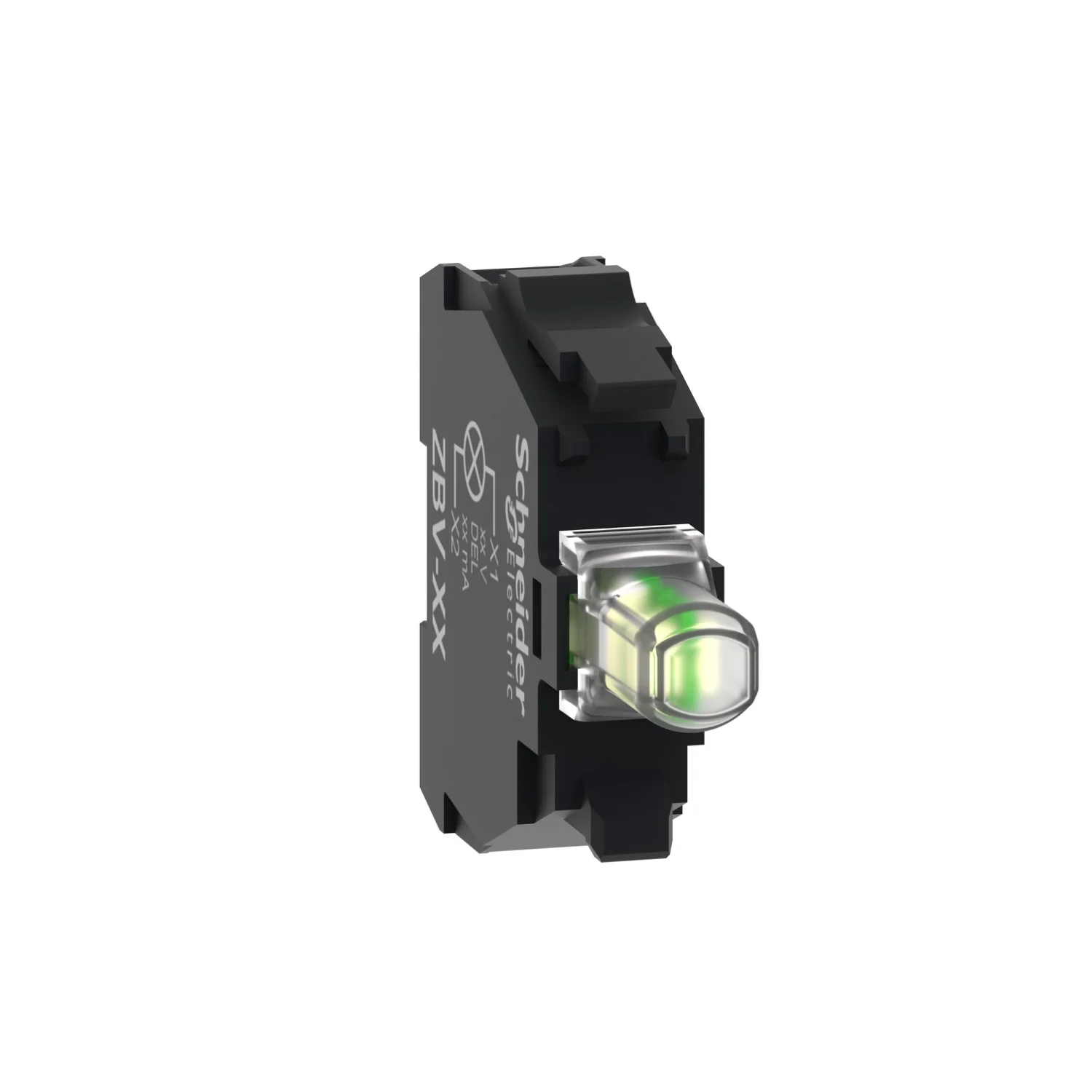 Schneider Electric Harmony ZBV Light Block For Head 22 mm White 24 V AC/DC Integral LED ZBVB1