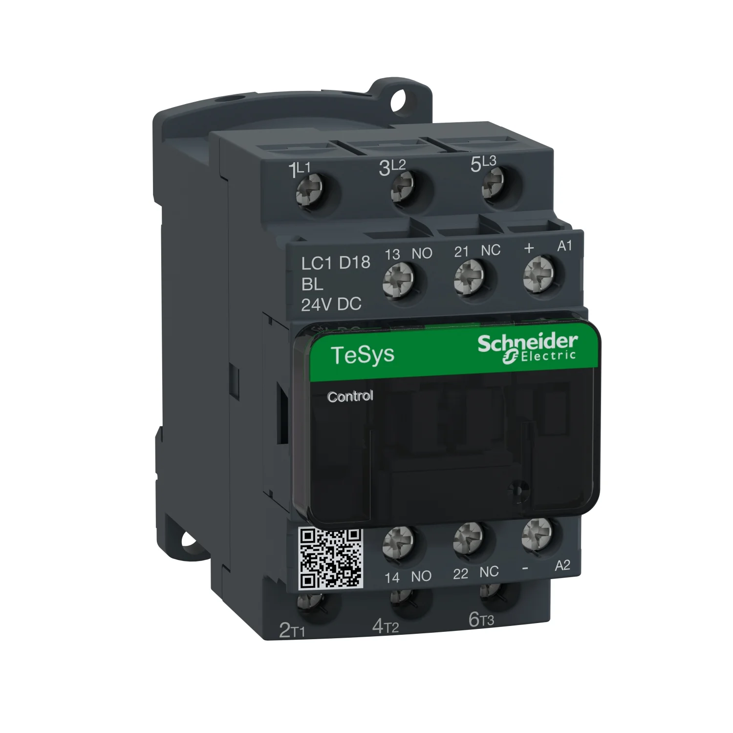 Schneider Electric Tesys Power Contactor - D Model 18 A 3 Pole 24 V DC 1 NO + 1 NC AC3 Duty LC1D18BL