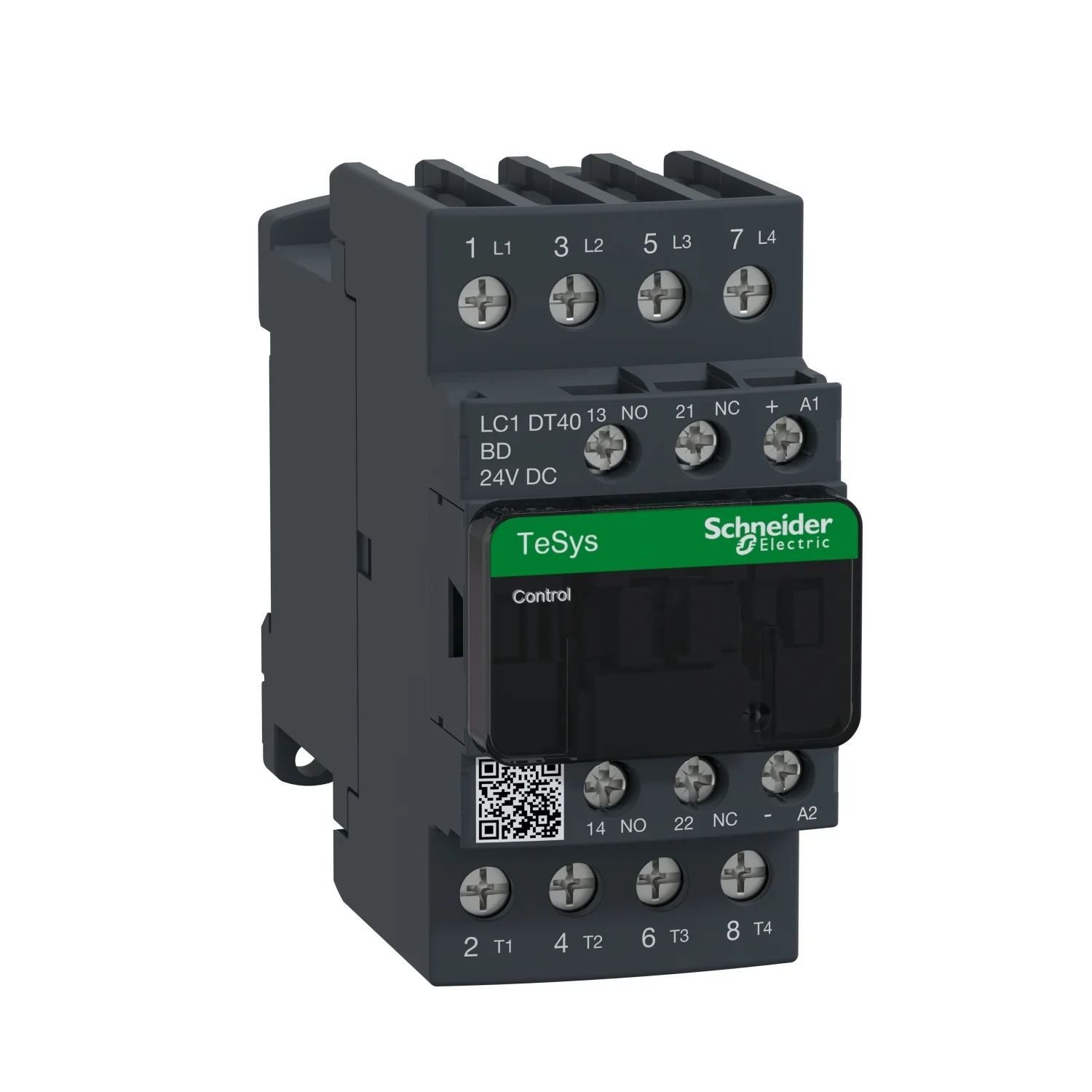 Schneider Electric TeSys D Power Contactor 40 A 4 Pole 24 V DC 1 NO + 1 NC AC1 Duty LC1DT40BD