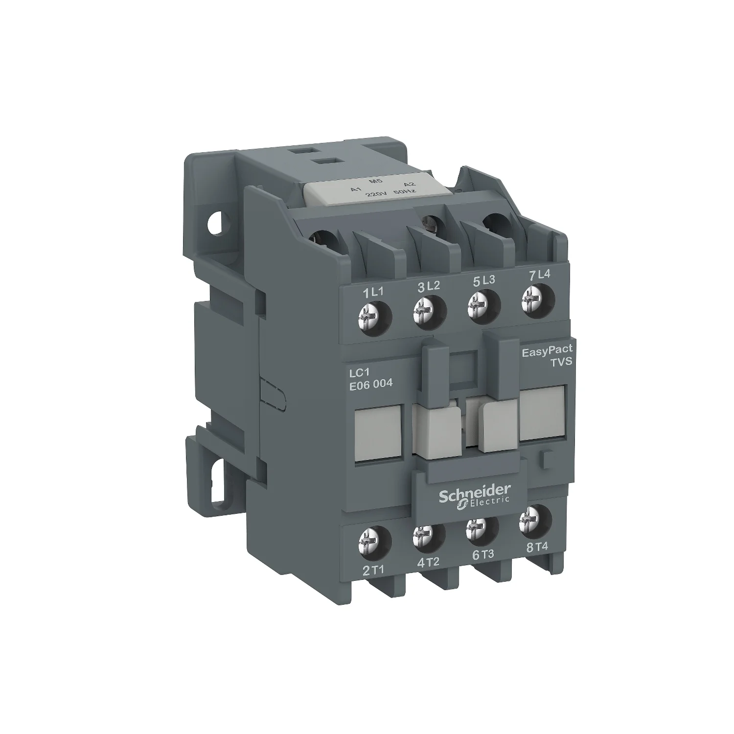 Schneider Electric EasyPact TVS Power Contactor 25 A 4 Pole 220 V AC 4 NO AC1 Duty LC1E12004M5WB