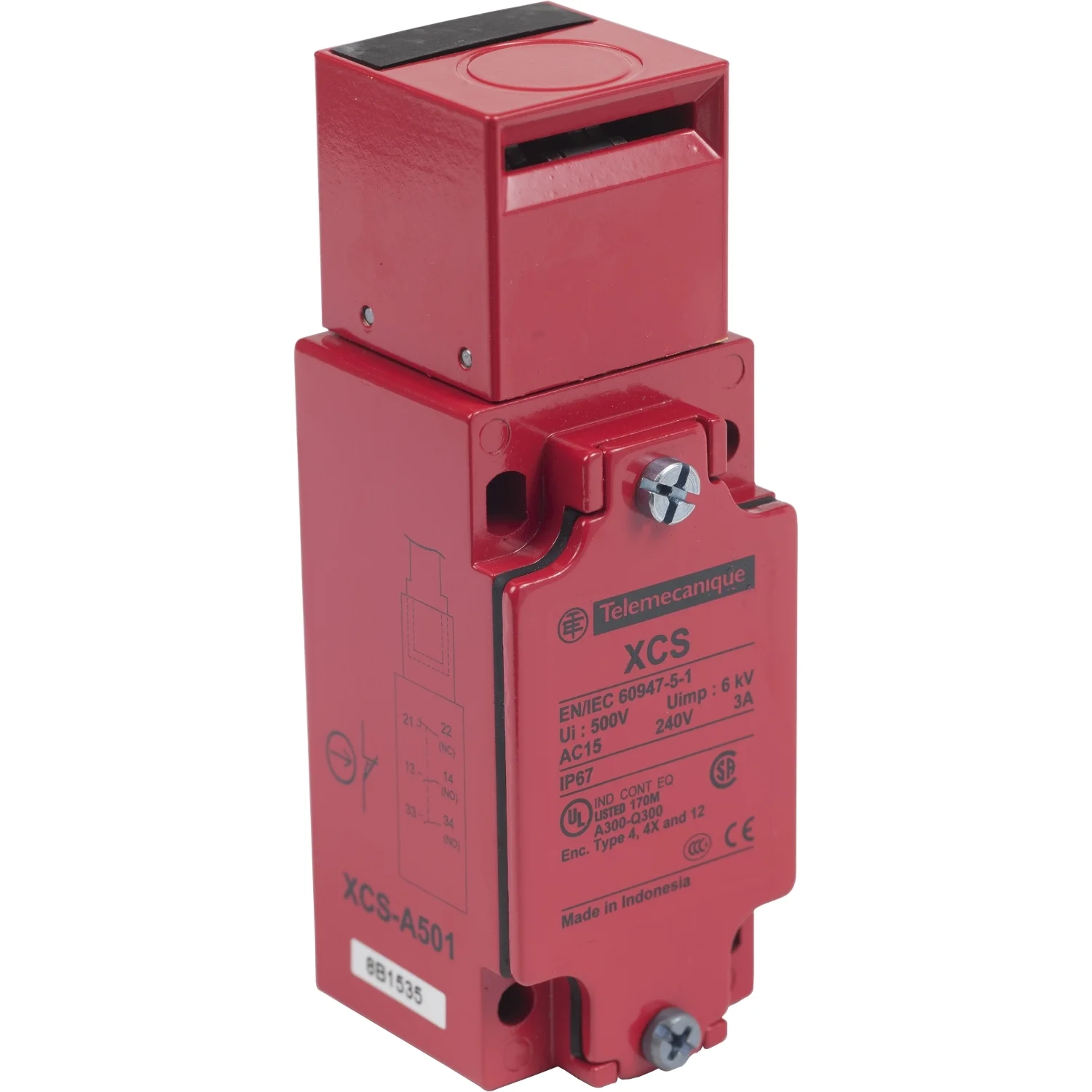 Metal Safety Switch Body 1 NC+2 NO Slow Break 1PG 13.5 XCSA501