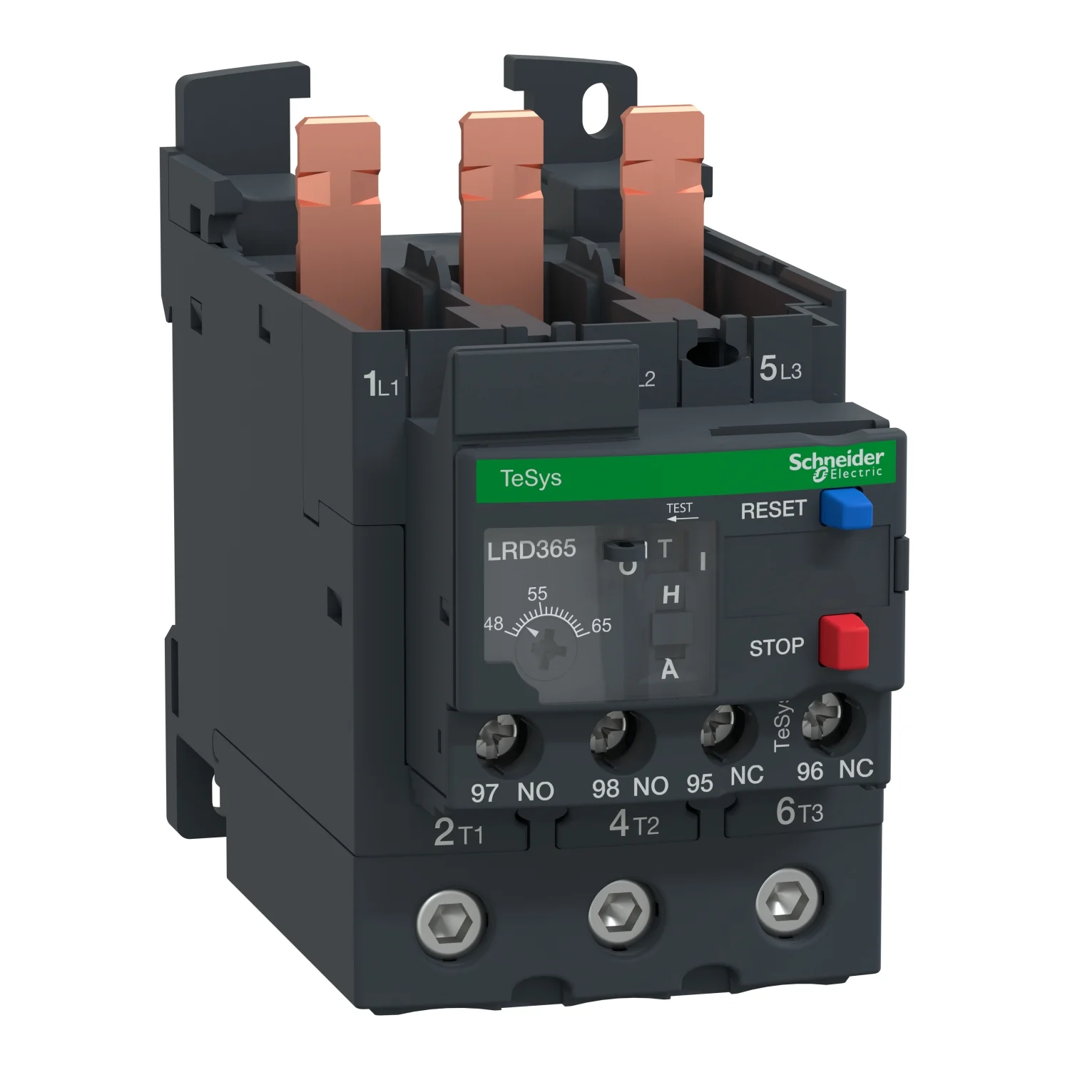 Schneider Electric TeSys Thermal Overload Relay - D Model 48 - 65 A Direct Mounting Thermal For Use With LC1D40A to D65A Contactors LRD365