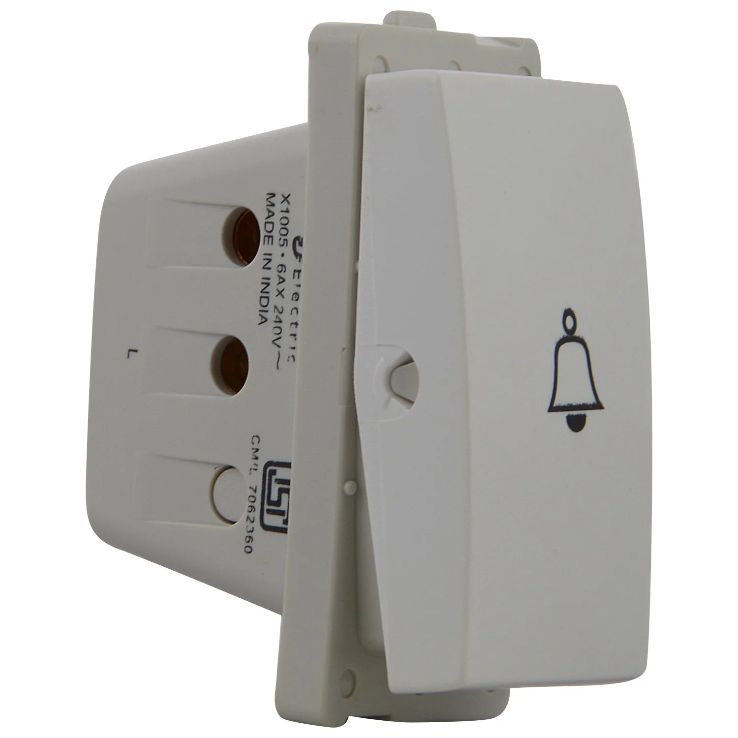 Schneider Electric Opale White Bell Push Switch 6 A 1 Module X1005WH