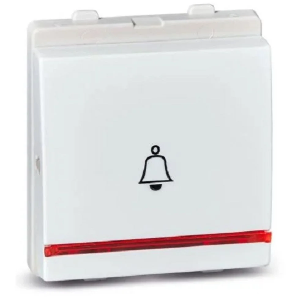 Schneider Electric Opale White Bell Push Switch 6 A 2 Module With Indicator X1086WH