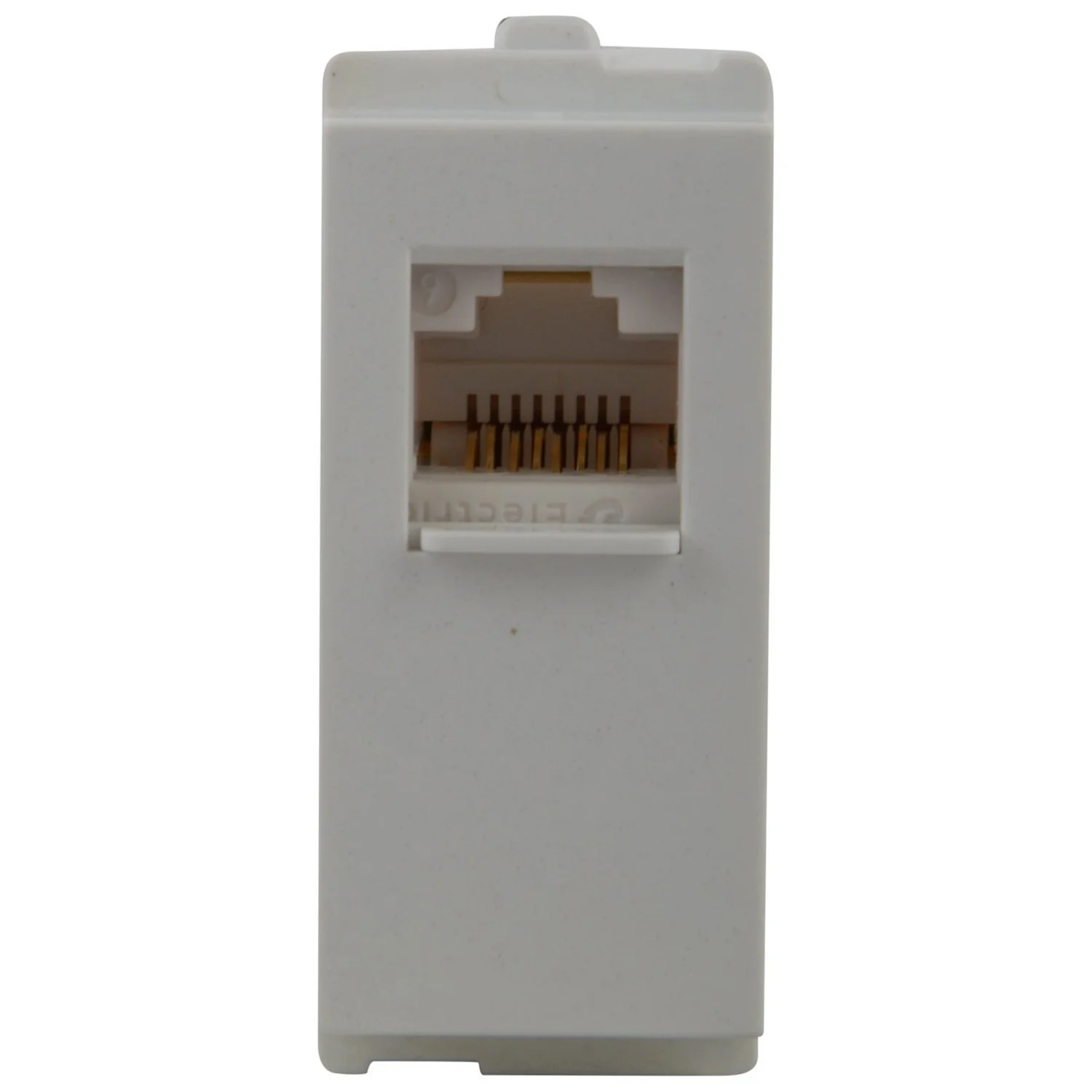 Schneider Electric Opale White Telephone Outlet RJ 11 1 Module Single Jack With Safety Shutter X4011WH