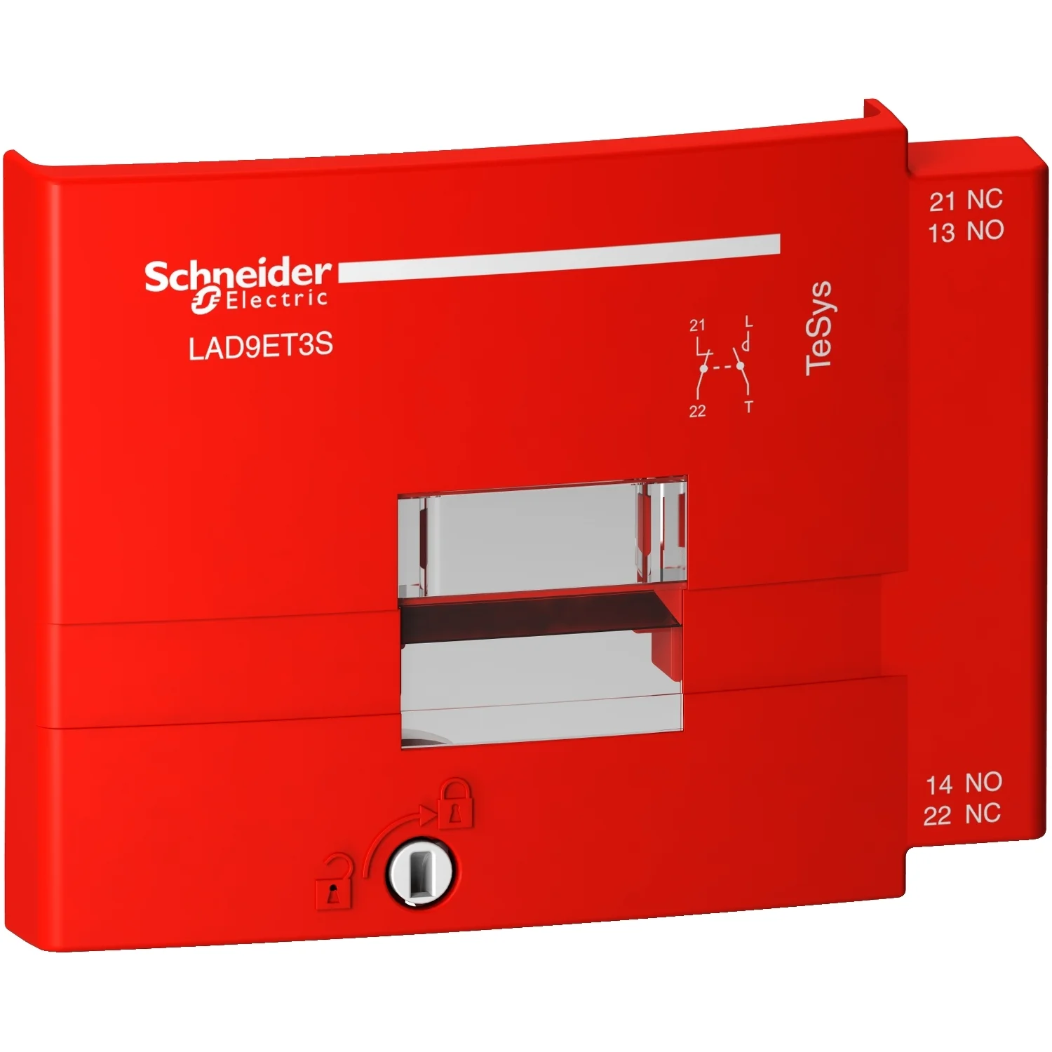 Schneider Electric TeSys Red Cover (For Safety Chain Indication) Suitable For TeSys D LC1 D80 And D95 Contactor LAD9ET3S