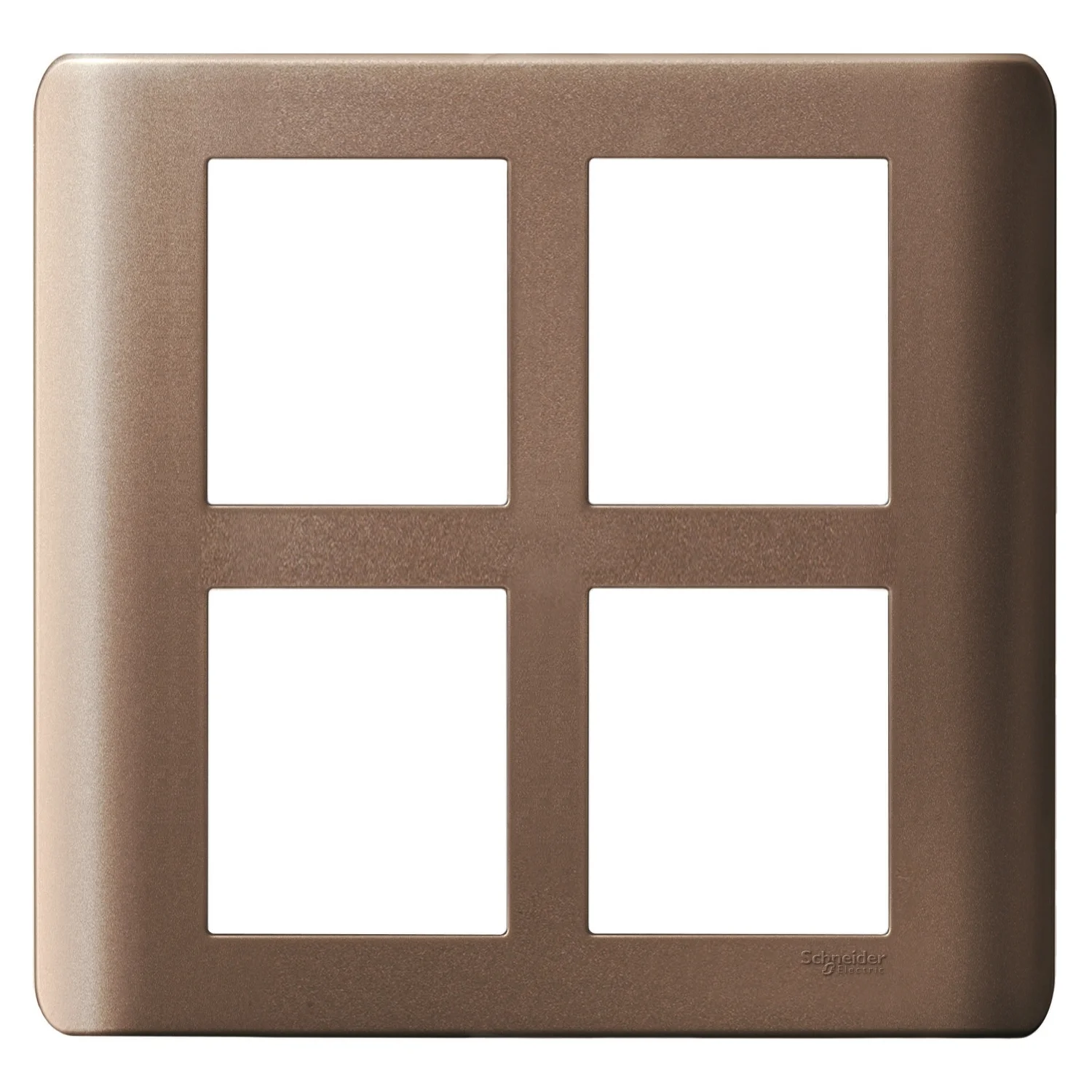 Schneider Electric ZENcelo 8 Module Vertical Silver Bronze Cover Plate IN8408SC(SZ)