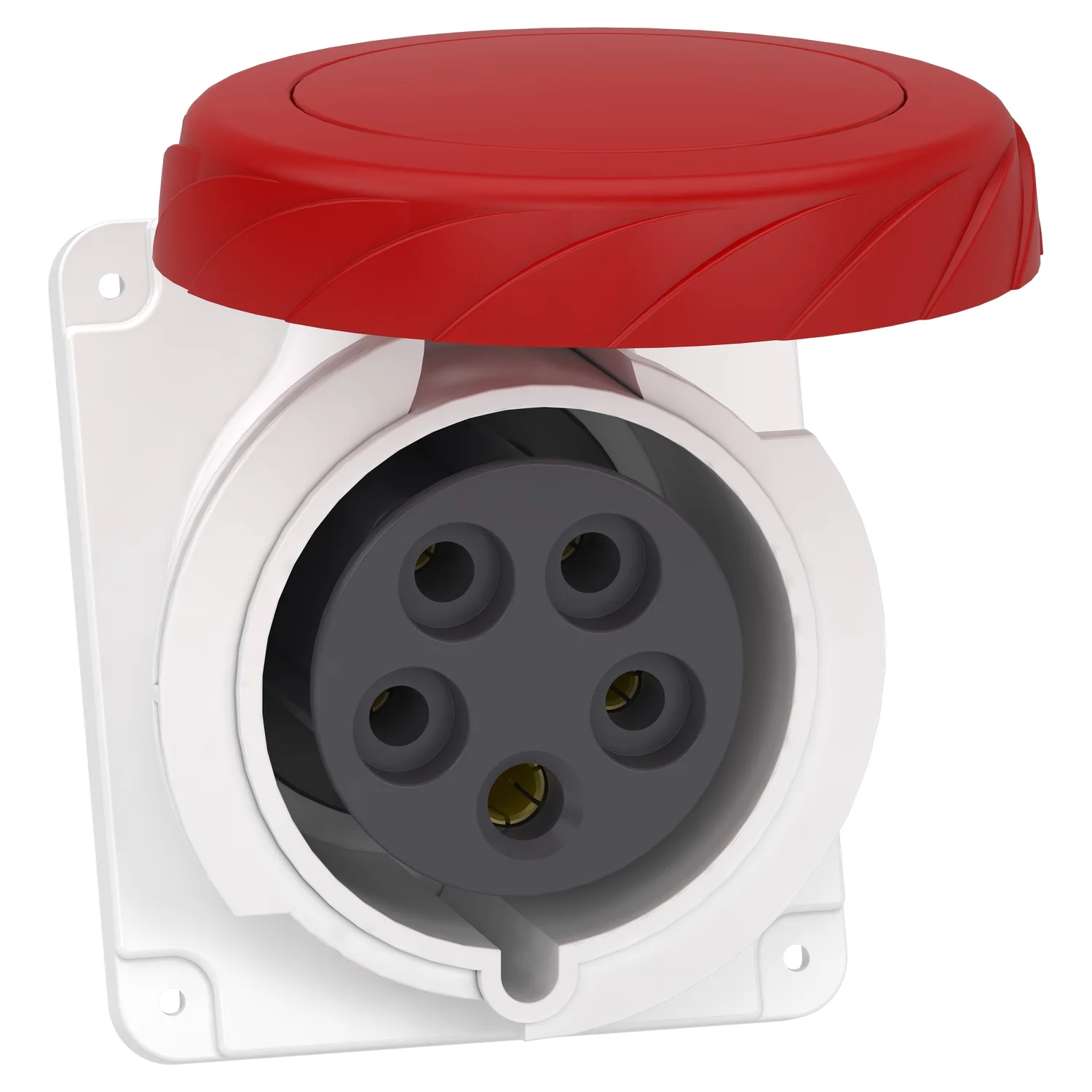 Schneider Electric Pratika Socket 32 A 3 Pole+N+E Panel Mounted IP 67 380-415 V Screw Type PKF32F735