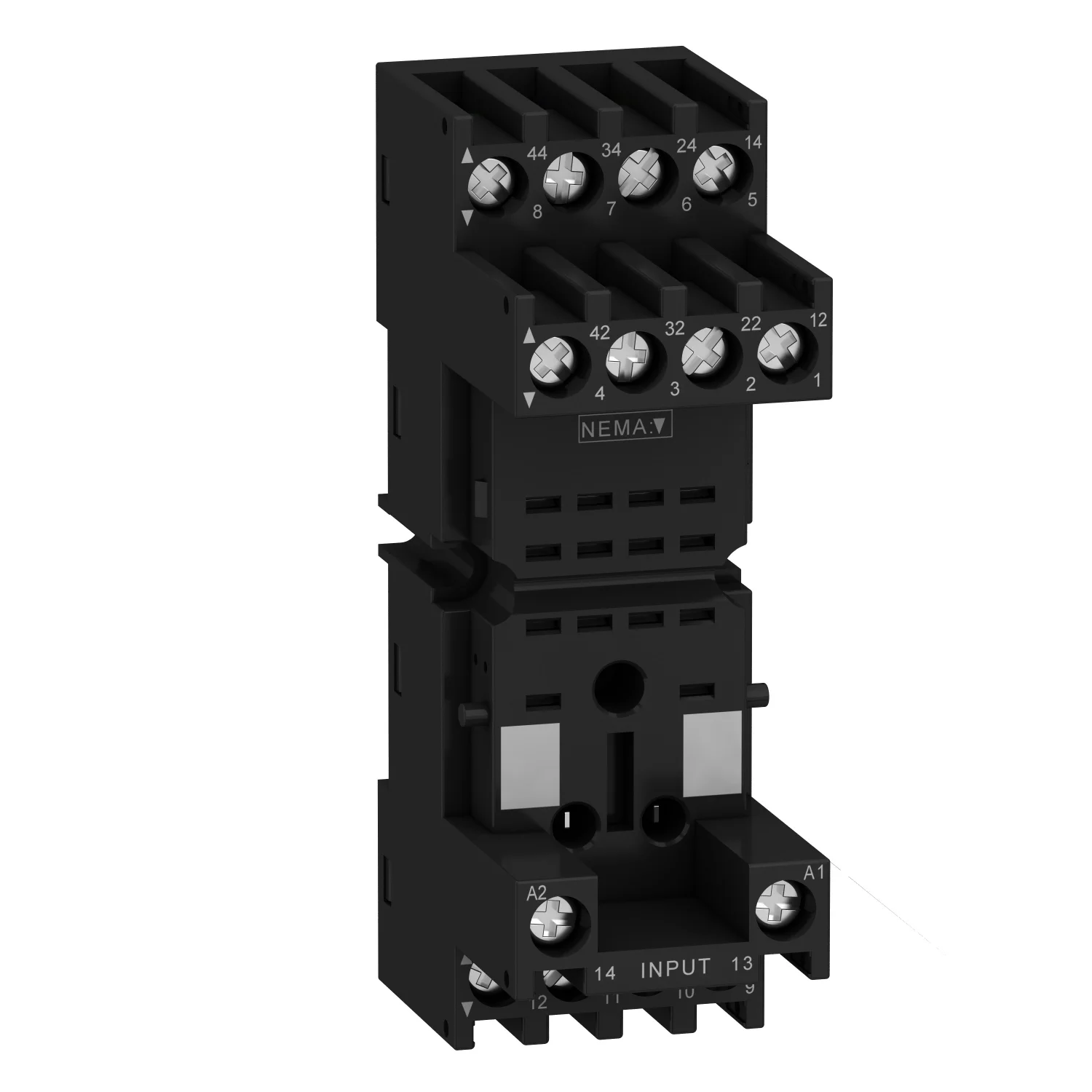 Schneider Electric Harmony Socket for RXM2/RXM4 Relays Screw Connectors Mixed Contact RXZE2M114M