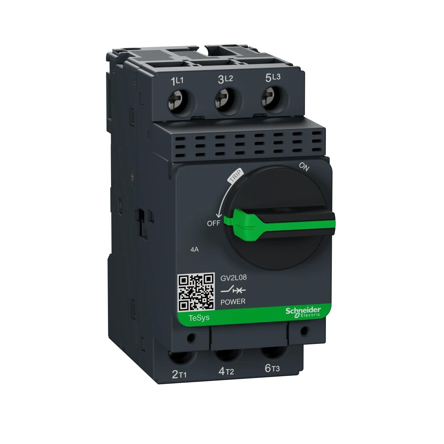 Disyuntor térmico motores Schneider TeSys GV2ME10 4 - 6.3 A