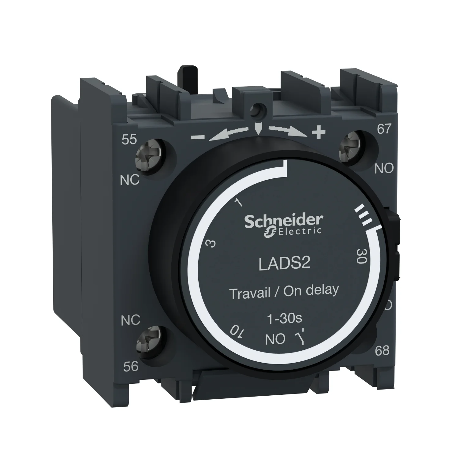 Schneider Electric TeSys Pneumatic Timer Block On Delay 1 NO + 1 NC 1 to 30 Sec Front Mounted Suitable For Tesys D & Tesys F Model Contactor LADS2