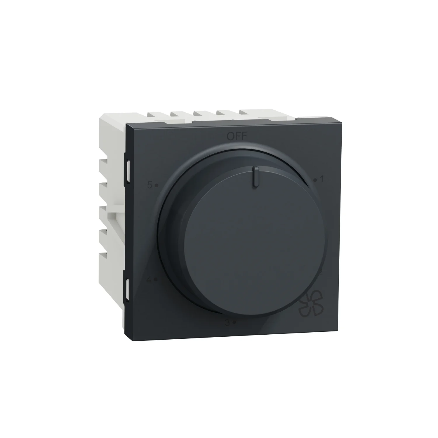 Schneider Electric Unica Pure 2 Module Volcanic Grey Fan Regulator 360 Degree 5 Step UNS5STFAN2M_GY
