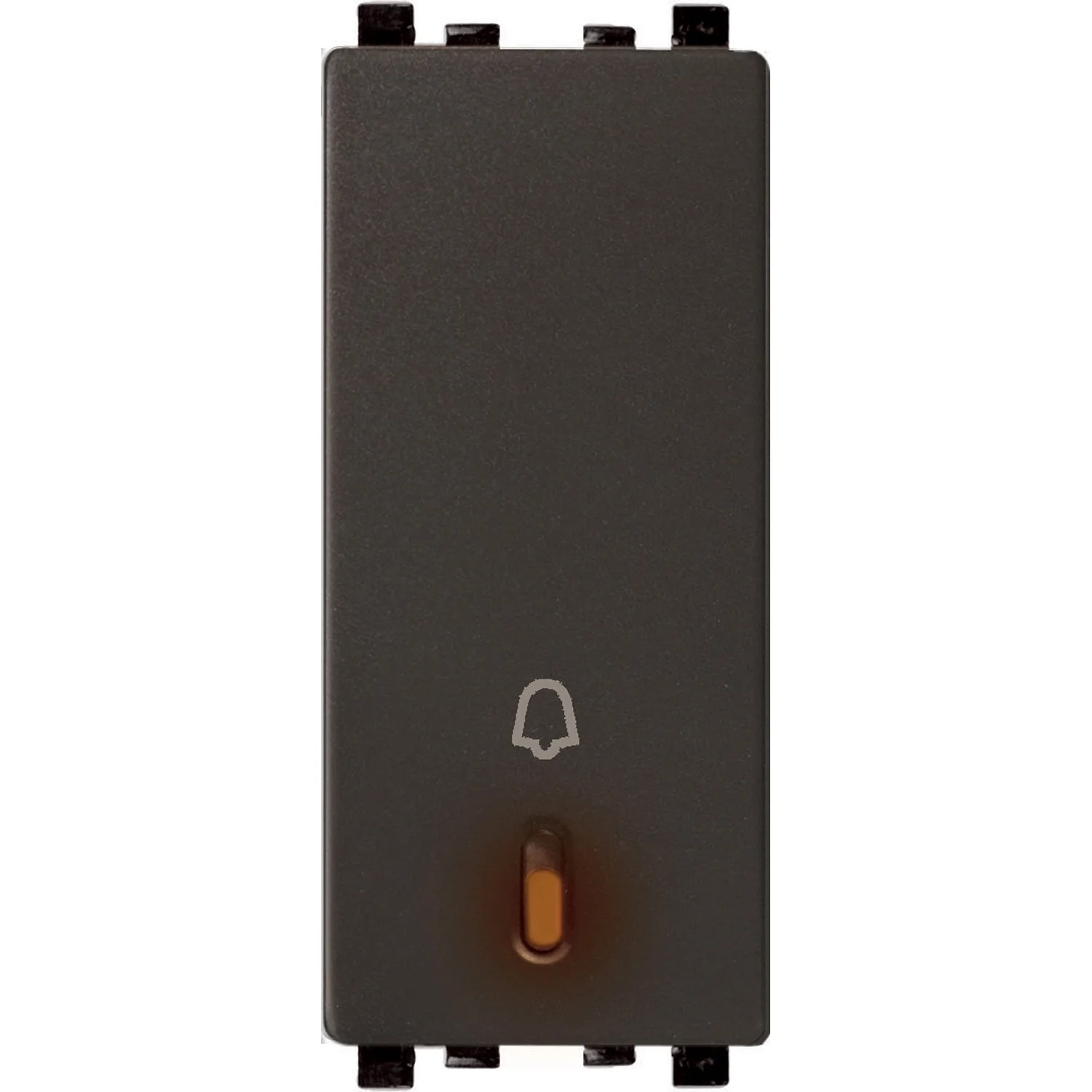Schneider Electric ZENcelo Dark Grey Bell Push Switch 6 A 1 Module With Indicator IN8485(BZ)