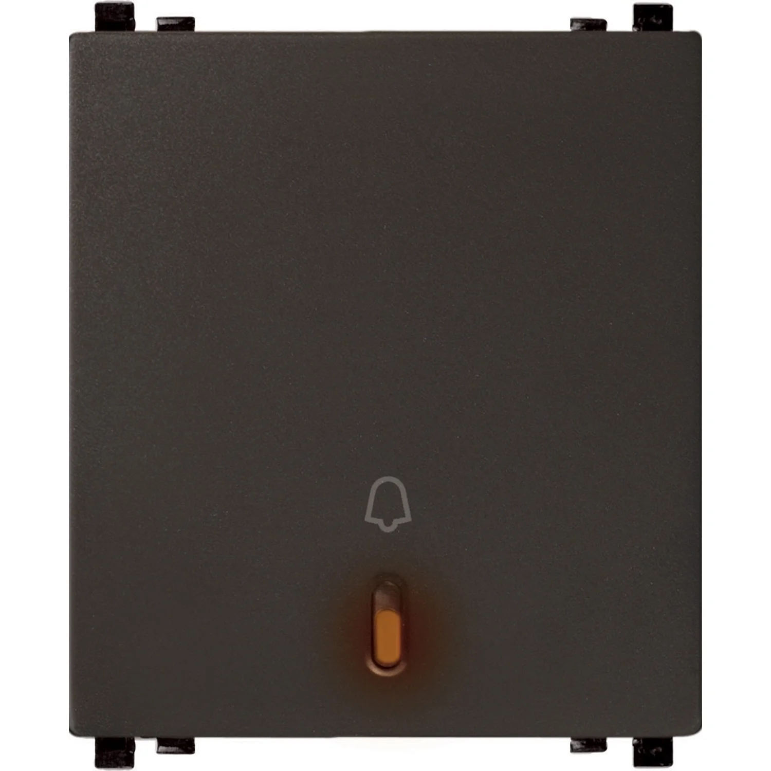 Schneider Electric ZENcelo Dark Grey Bell Push Switch 6 A 2 Module With Indicator IN8486(BZ)