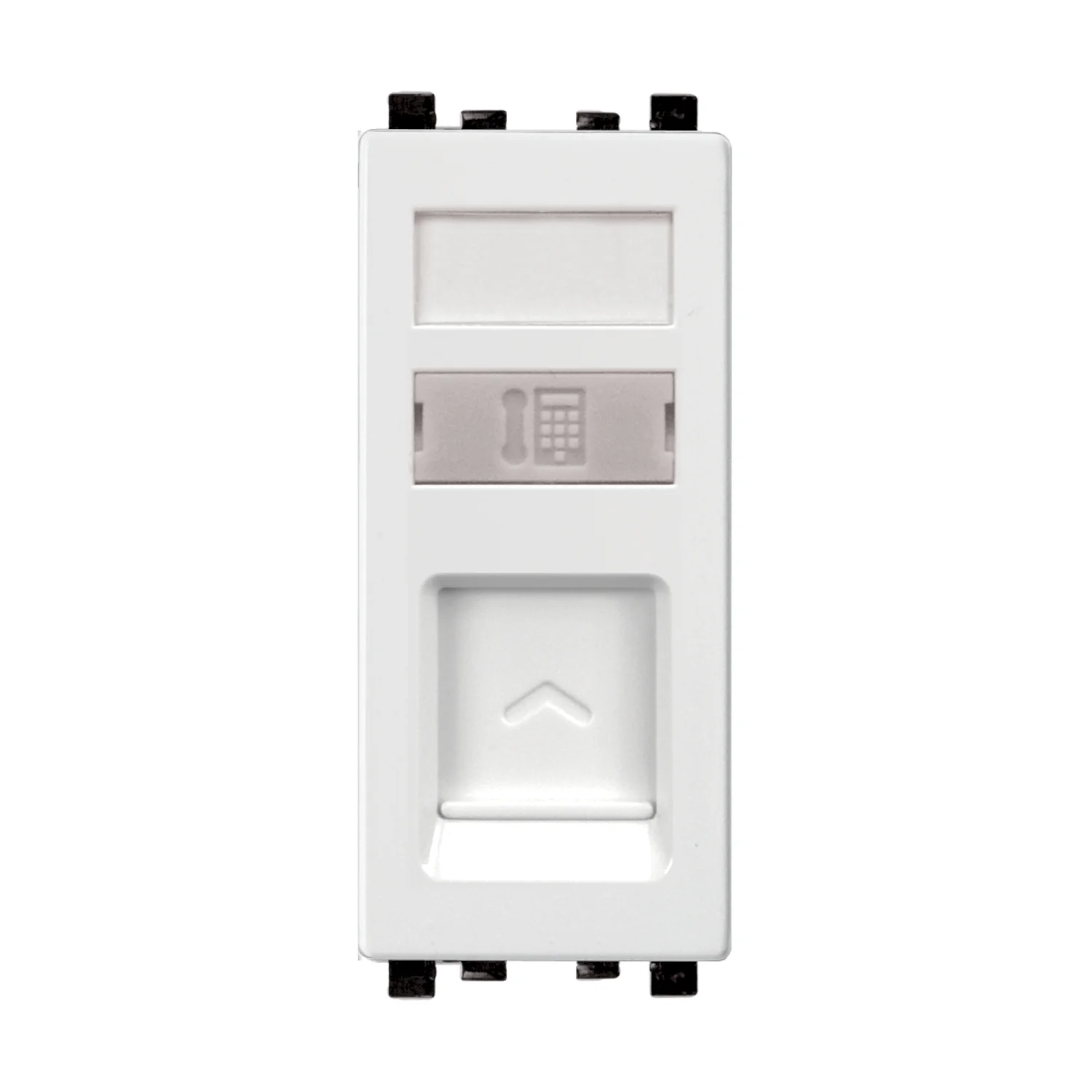 Schneider Electric Zencelo White Telephone Outlet RJ 11 1 Gang With Safety Shutter IN8431RJS4