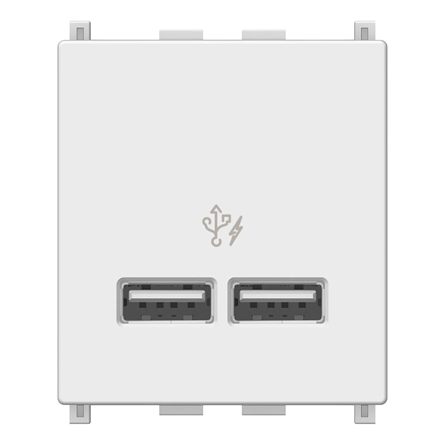 Schneider Electric Zencelo White USB Charger Socket 2.1 A 2 Module IN8432USB_WE