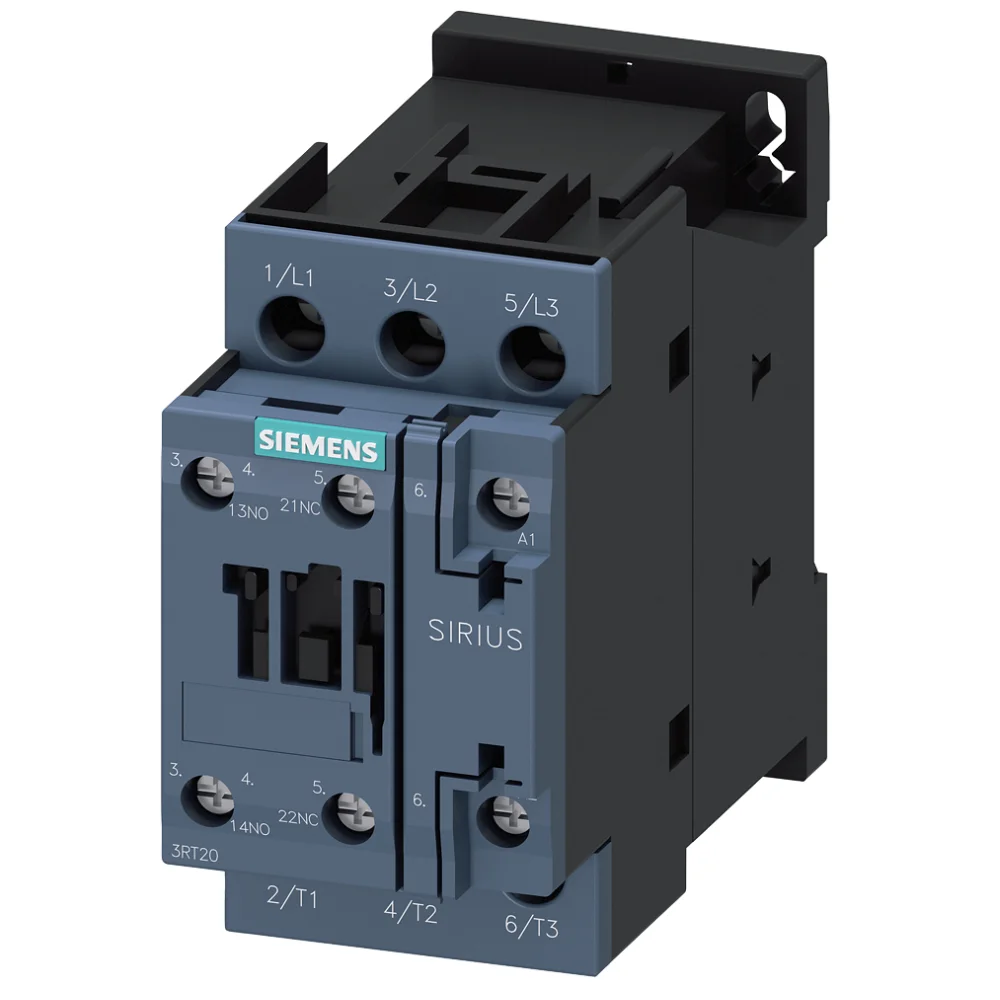 Siemens Sirius 3RT2 Power Contactor Screw Terminal 50A 3 Pole 230VAC 1 NO + 1 NC AC3 Duty 3RT2036-1AL20