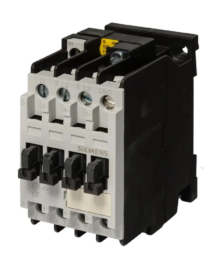 Siemens 3TF Power Contactor 9 A 3 Pole 220 V AC 1 NO AC3 Duty 3TF30100AM0