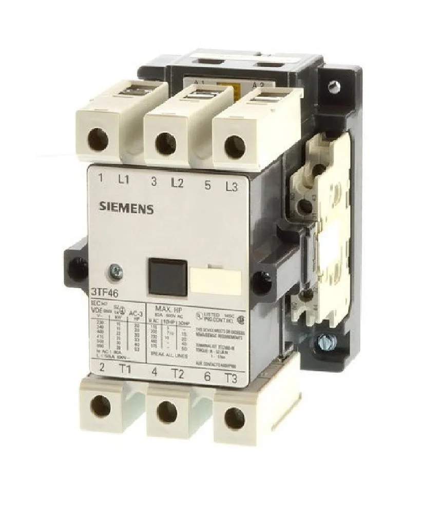 Siemens Sicop 3TF Power Contactor 45 A 3 Pole 110 V AC 2 NO + 2 NC AC3 Duty 3TF4602-0AF0ZA01