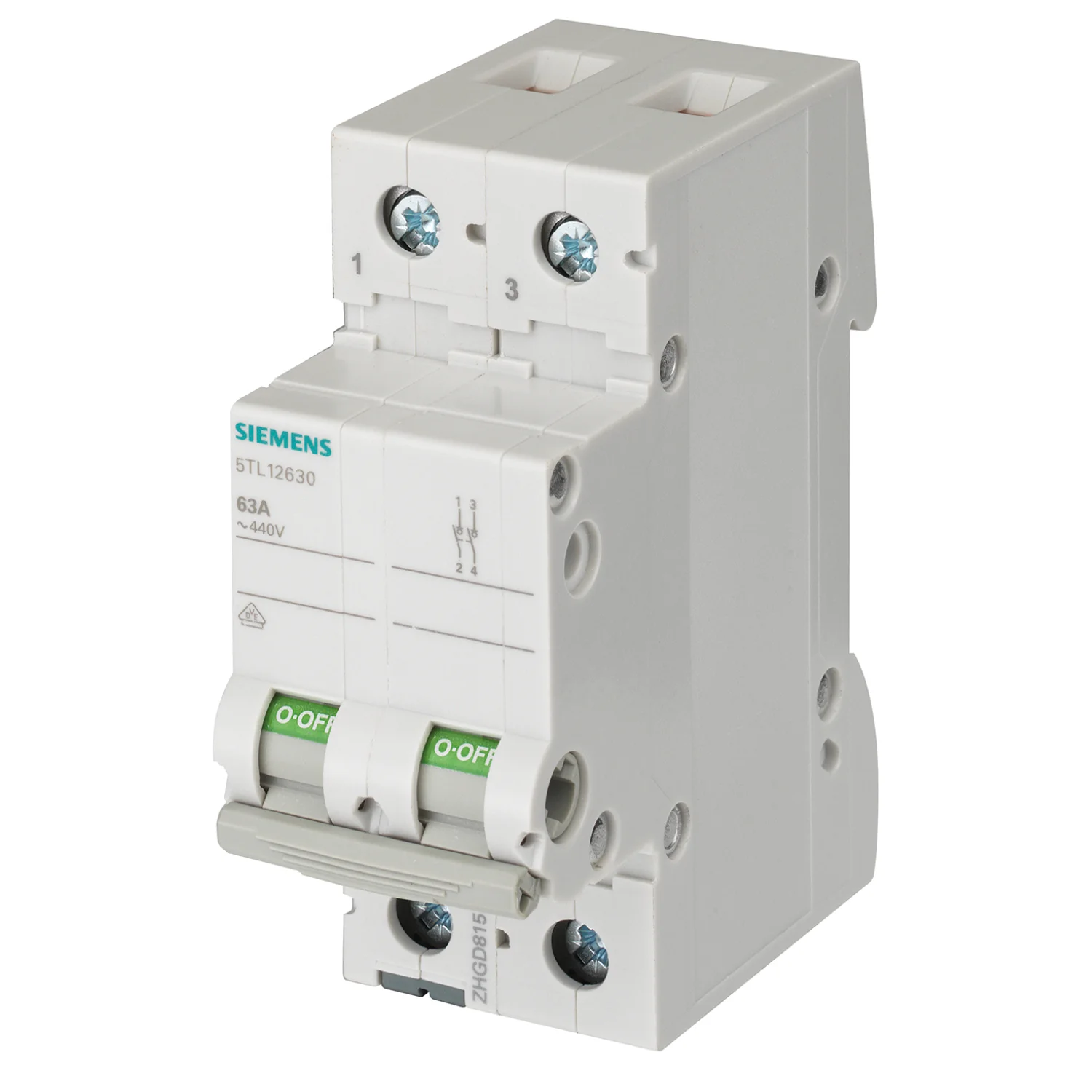 Siemens Betagard MCB Isolator 100 A 2 Pole MCB 5TL12910