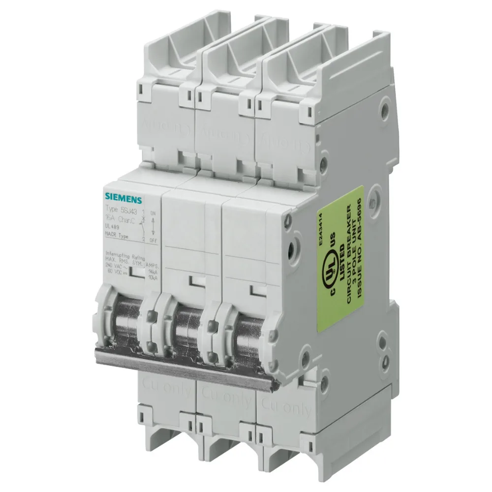 Siemens Betagard 5SJ4 MCB 40 A 3 Pole 10 kA D-Curve 5SJ43408RC