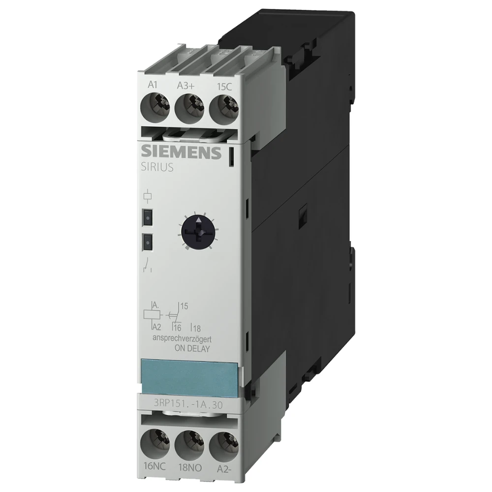 Siemens Sirius 3RP Electronic Timer On Delay 200-240 V AC / 24 V AC/DC 1 C/O 05 to 10 Sec 3RP15111AP308K
