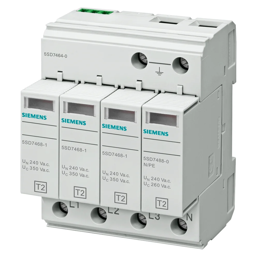 Siemens Surge Arrestor 4P Type2 3+1 Circuit For TNS & TT System 5SD74640