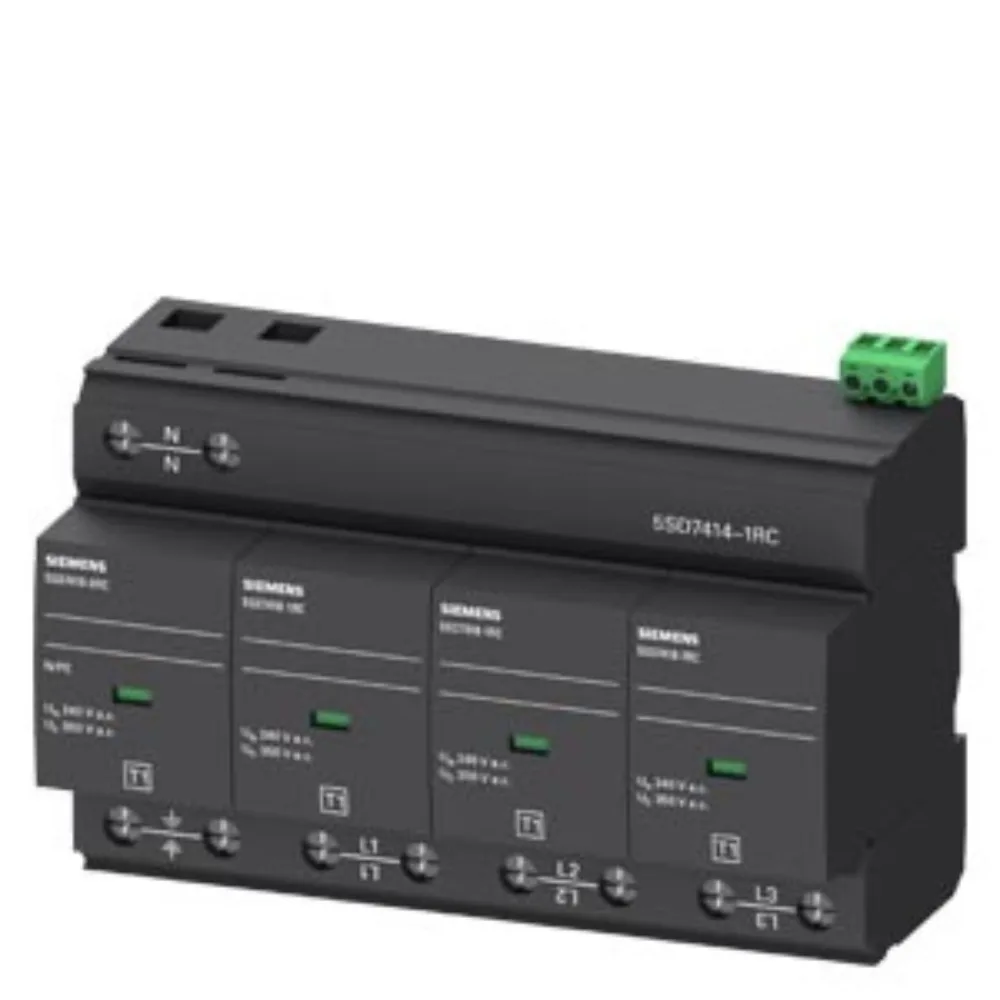 Siemens Surge Protection Device Lightning Surge Arrester Type 1 240/415VAC 3P+N 5SD74141RC