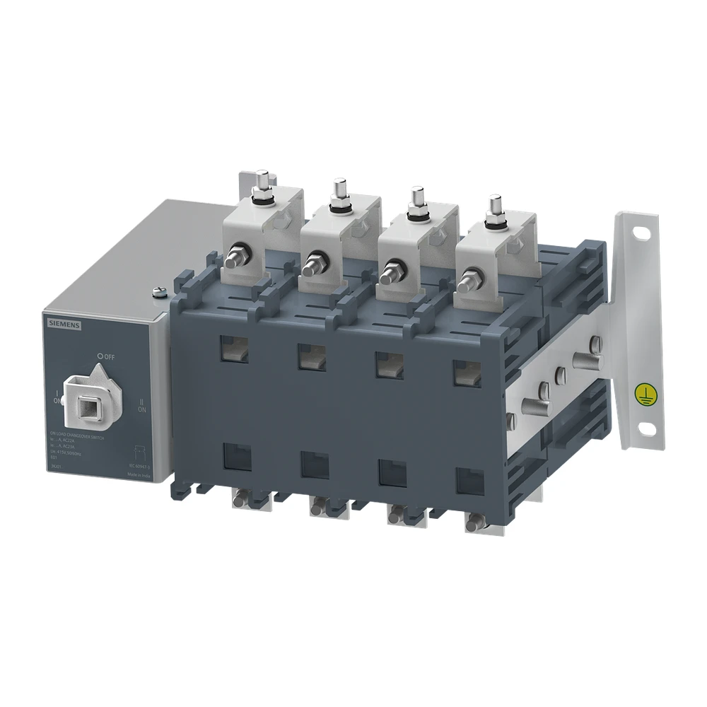Siemens Sinova 3KJ Manual Onload Changeover Switch 160 A Open Execution 4 Pole 415 V AC 3KJ01344AA200AA0