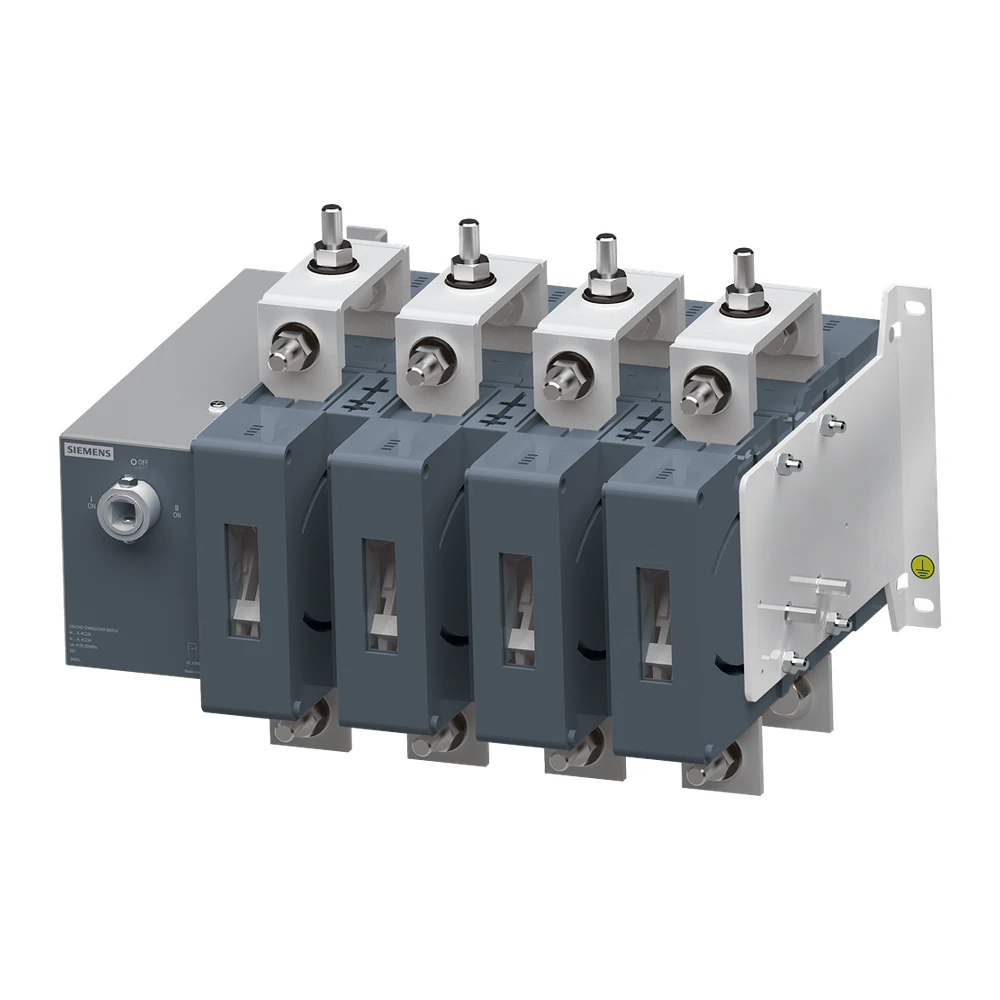 Siemens Sinova 3KJ Manual Onload Changeover Switch 630 A Open Execution 4 Pole 415 V AC 3KJ03464AA200AA0
