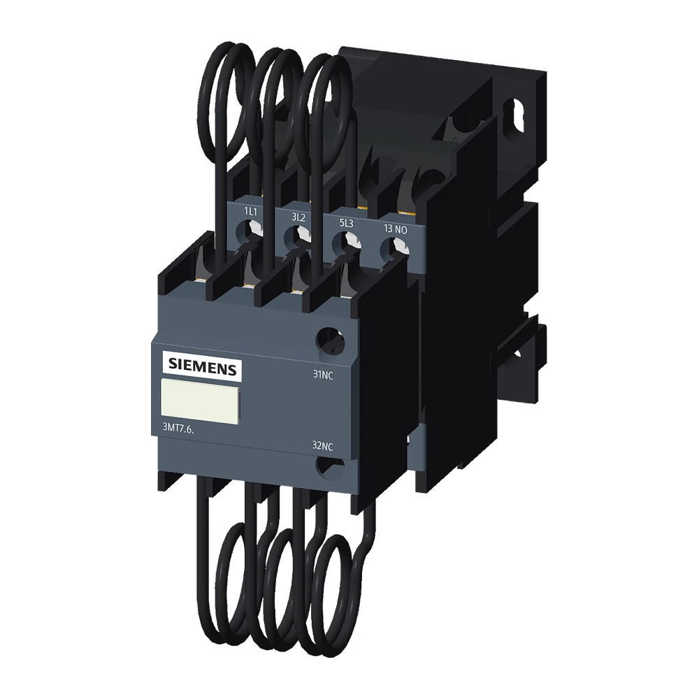 Siemens Sinova 3MT7 Capacitor Duty Contactor 10 kVAr, 3 Pole, 1 NO + 1 NC, 415 V AC, 50/60 Hz
