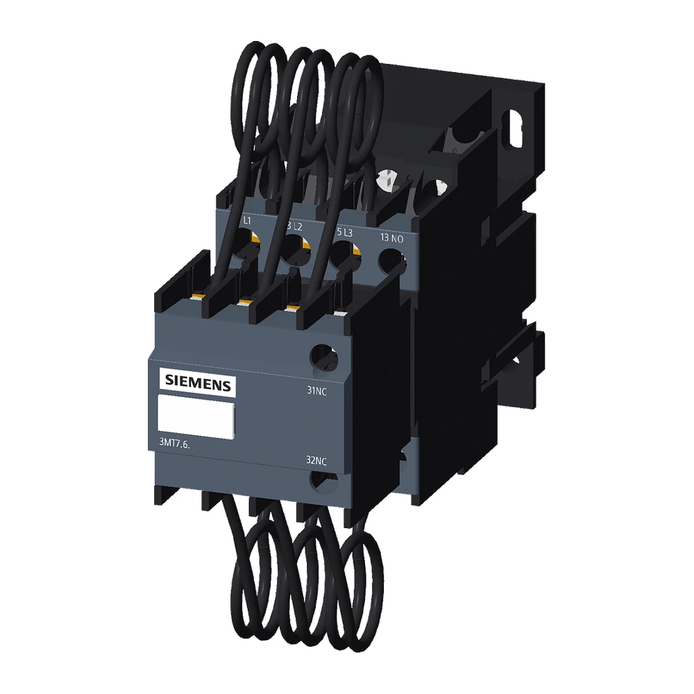 Siemens Sinova 3MT7 Capacitor Duty Contactor 16.7 kVAr, 3 Pole, 1 NO + 1 NC, 240 V AC, 50/60 Hz
