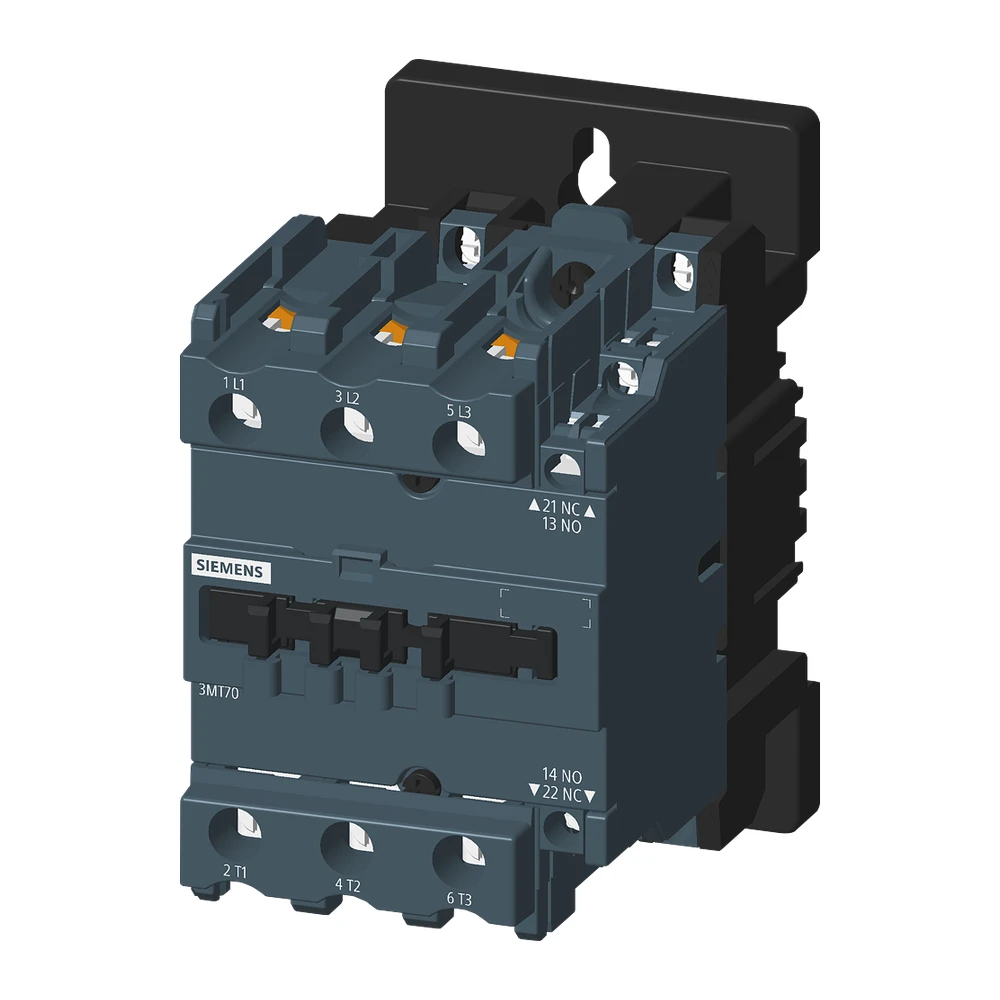 Siemens Sinova 3MT7 Power Contactor 40 A, 3 Pole, 415 V AC, 1 NO + 1 NC, AC3 Duty, Size 3, 50/60 Hz