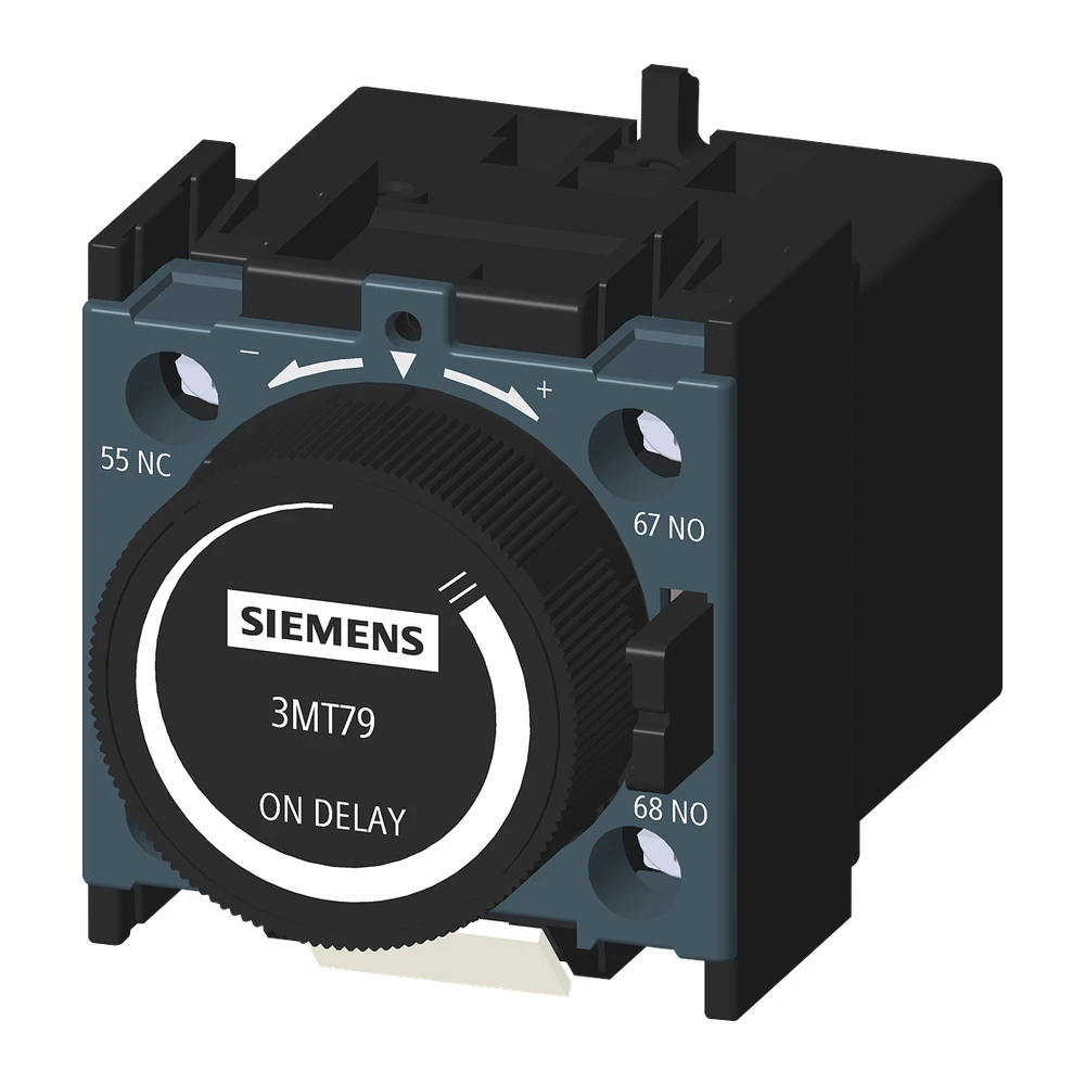 Siemens Sinova Pneumatic Timer, ON Delay, 1 NO + 1 NC, 0.1 - 30 Sec, Suitable For 3MT7 Contactors 06-95 A, Front Mounted