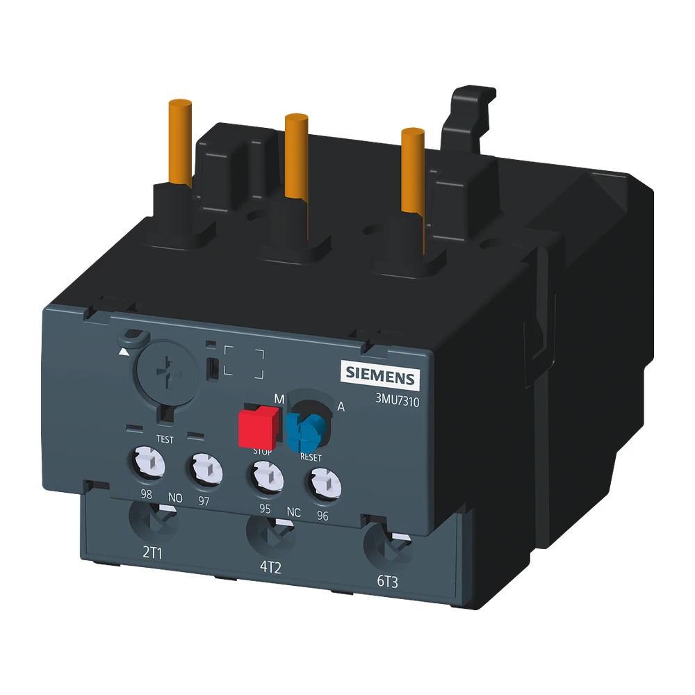 Siemens Sinova 3MU7 Thermal Overload Relay, 48 - 65 A, Contactor Mounting, Auto/Manual Reset, Suitable For 3MT7 Contactor, Size 3,4
