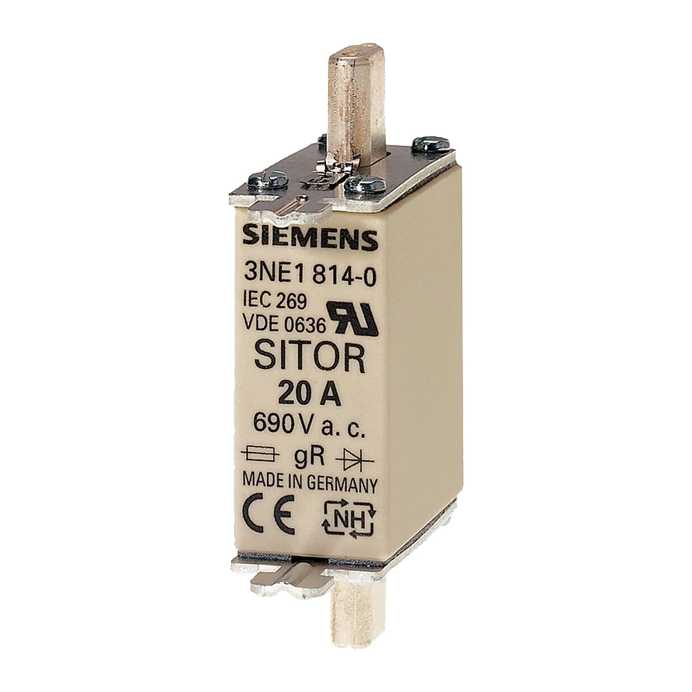 Siemens Sitor 3NE Fuse For Semiconductor Protection 50 A 690 V AC Size 000 3NE18170