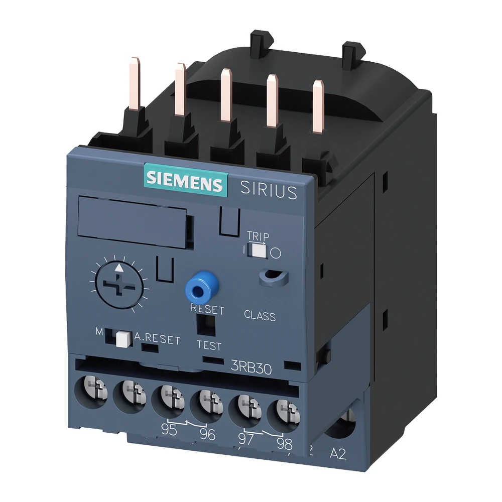 Siemens Sirius 3RB Microprocessor Based Overload Relay 1 - 4 A Contactor Mounting Auto / Manual Reset Class 20 Suitable For Size S00 Contactor 3RB30162PB0