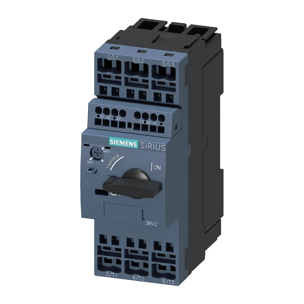 Siemens 3RV MPCB 7  10 A Standard Release O/L & S/C 1 NO+1 NC Spring Terminal 3RV20211JA25