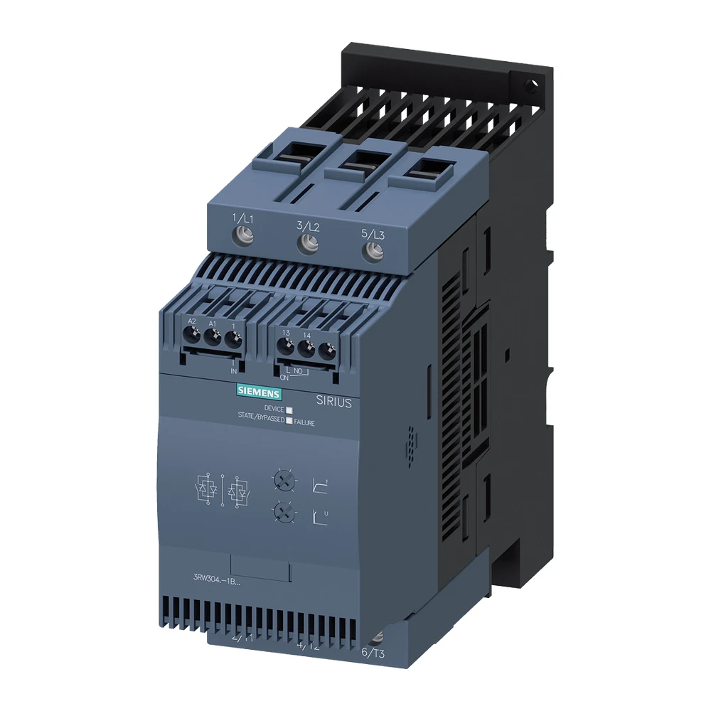 Siemens 3RW Digital Soft Starter 80 A 45 kW Coil Voltage 110-230 V AC/DC Size S3 3RW30461BB14