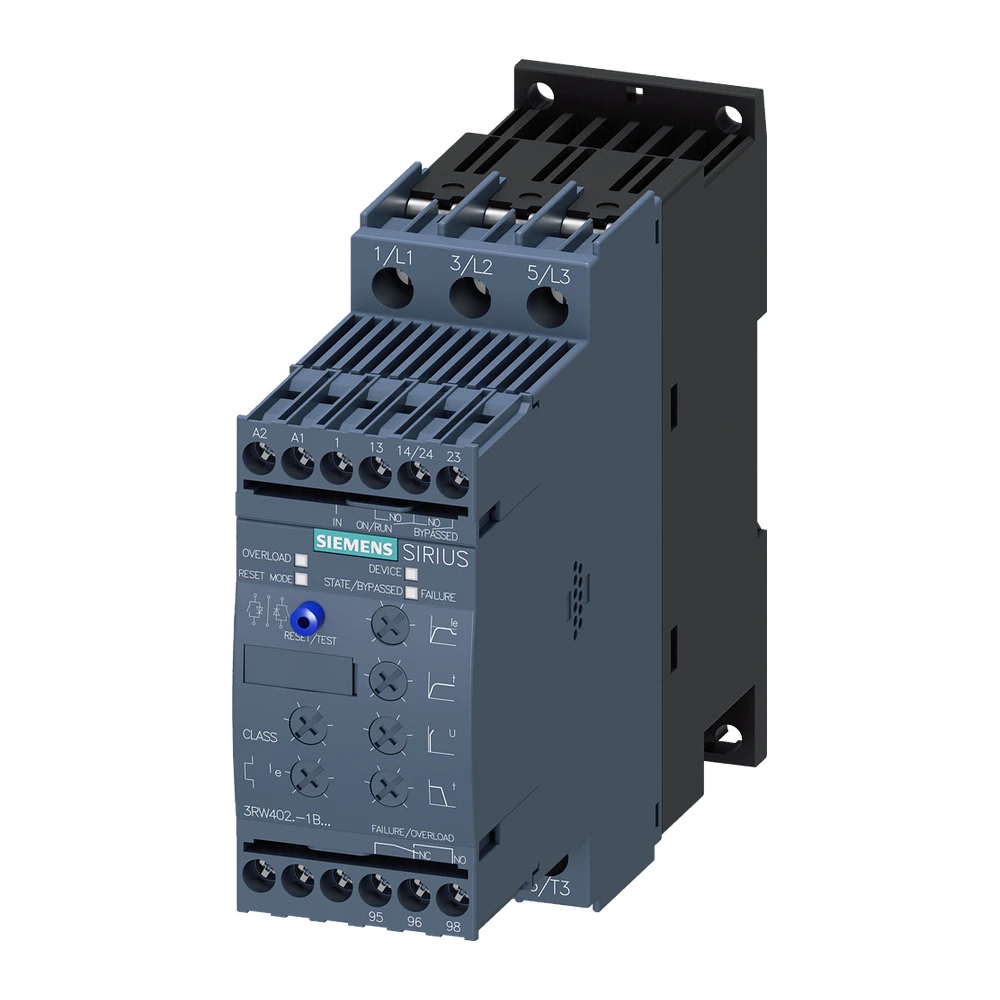 Siemens Sirius Soft Starter 12.5 A 5.5 kW/400V 110-230 V AC/DC Screw Terminals 3RW4024-1BB14