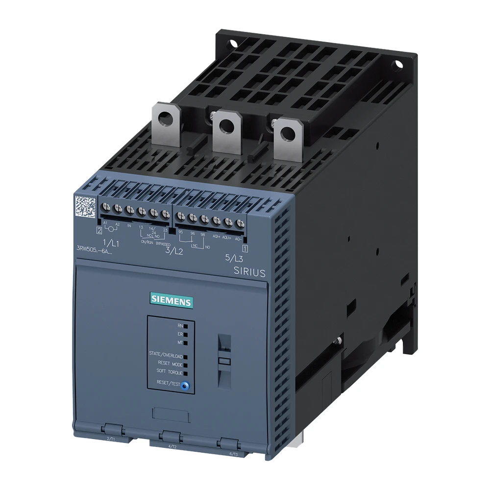 Siemens Sirius 3RW Soft Starter 171 A 2 Phase 200-480 V AC Coil Voltage 110-250 V AC 3RW50566AB14