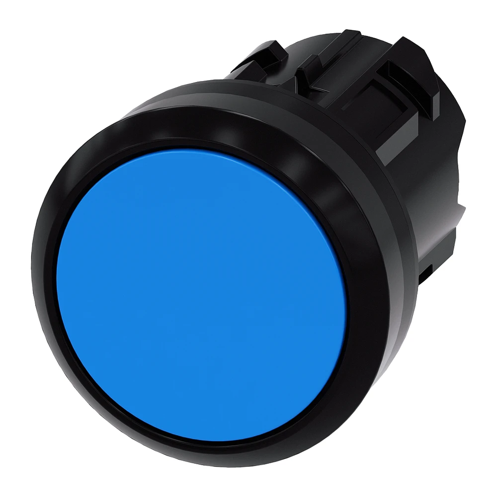 Siemens 3SU Push Button 22 mm Blue Plastic Flat Momentary Contact Type 3SU10000AB500AA0