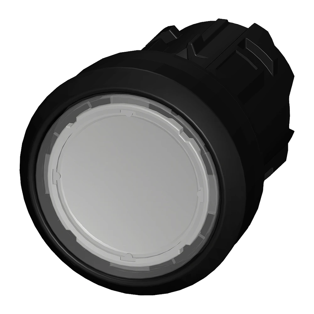 Siemens Push Button 22 mm Round Plastic Clear Flat Momentary Contact Type 3SU10000AB700AA0