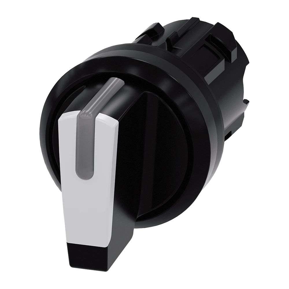 Siemens 3SU Illuminated Selector Switch 22 mm Plastic White 3 Switch Position 3SU10022BM600AA0