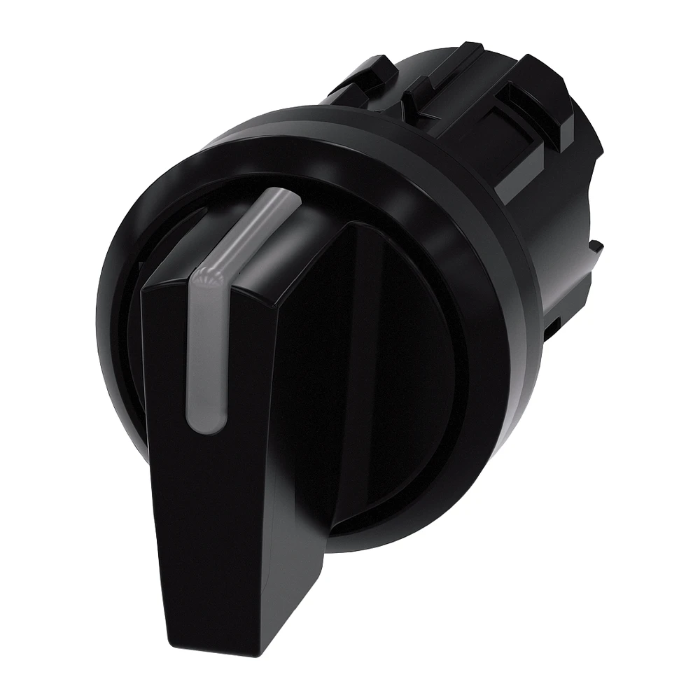 Siemens 3SU Illuminated Selector Switch 22 mm Plastic Black 3 Switch Position Momentary Contact Type 3SU10022BP100AA0